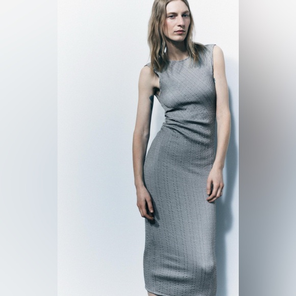 ZARA Sparkly Draped Dress - Picture 1 of 9